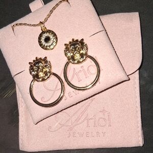 Ariol Jewelry Gold Filled Necklace and Earrings Set